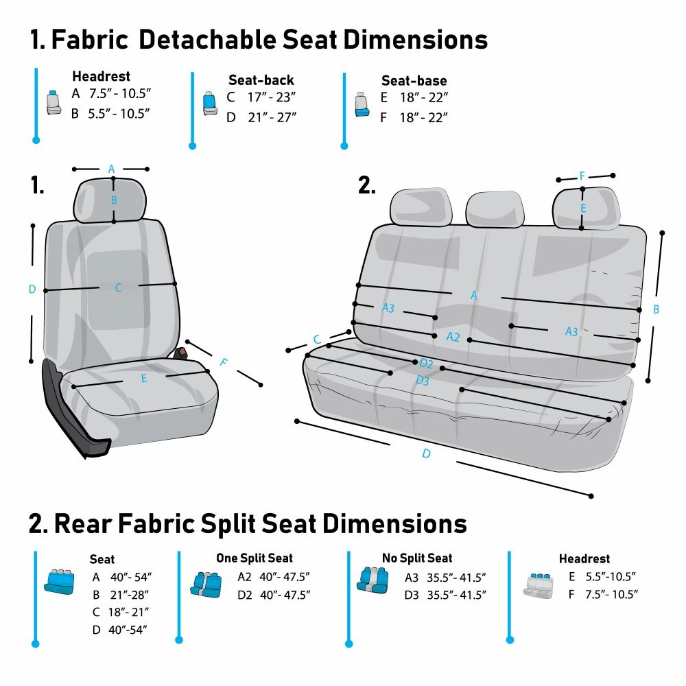 Floral Seat Covers - Full Set Black