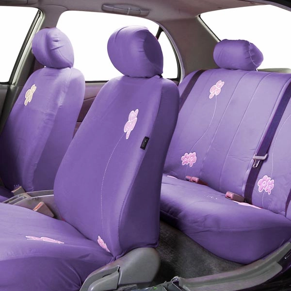 Floral Seat Covers - Full Set Purple