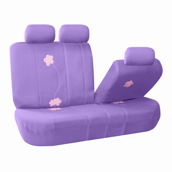 Floral Seat Covers - Full Set Purple