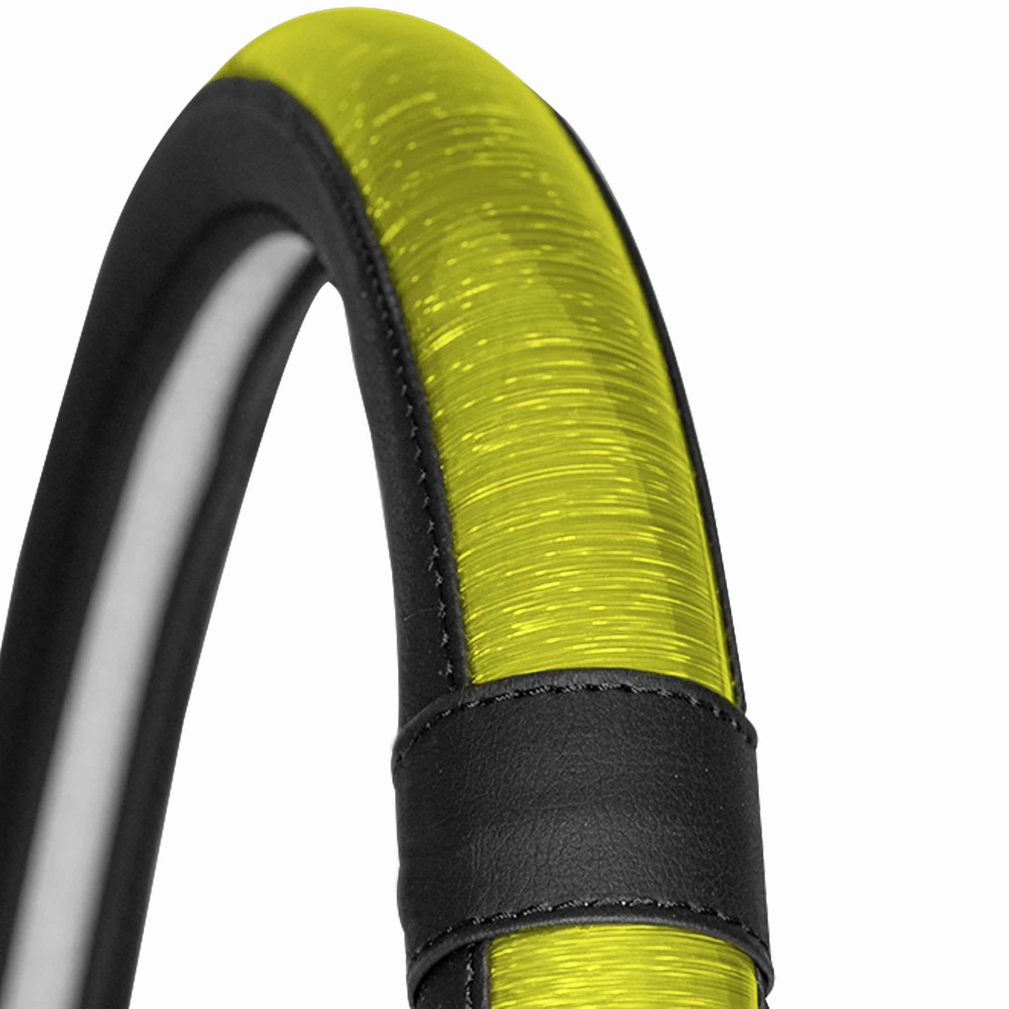 Galaxy13 Metallic Striped Steering Wheel Cover Yellow