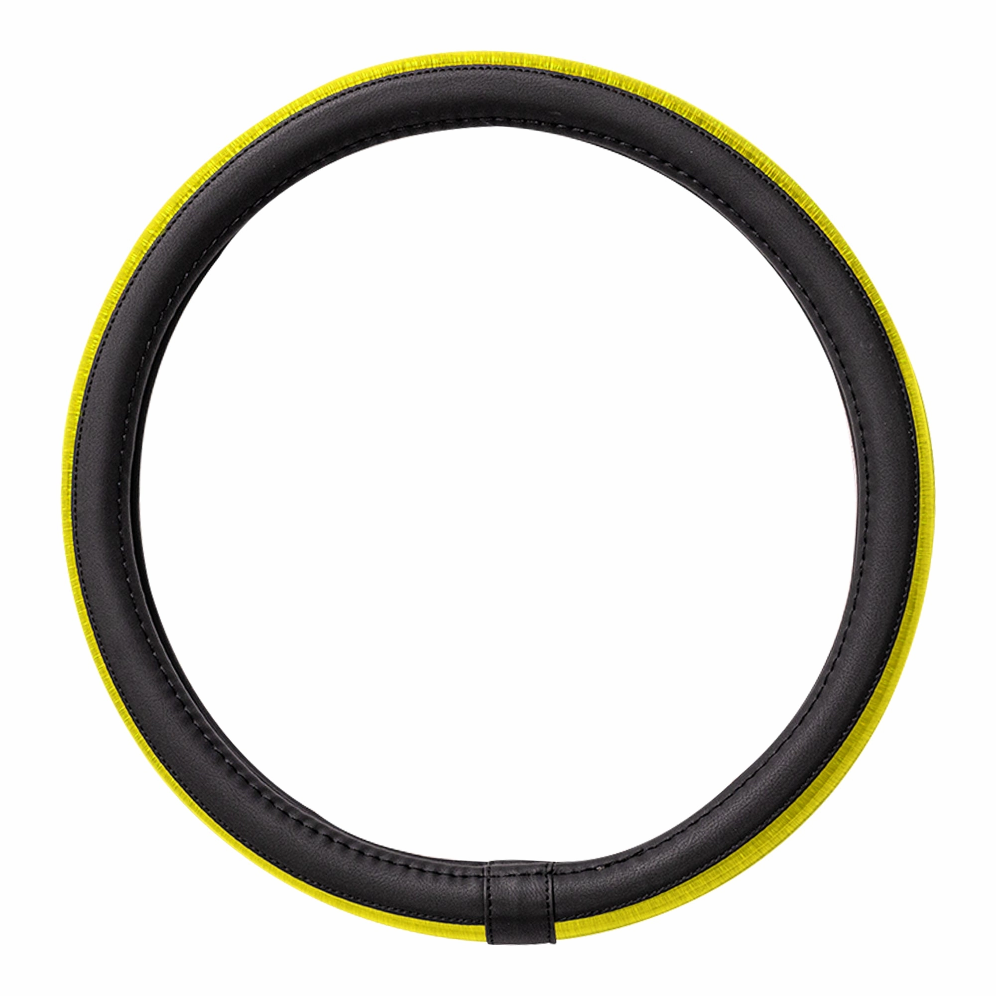 Galaxy13 Metallic Striped Steering Wheel Cover Yellow