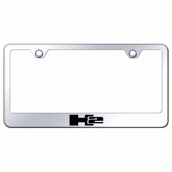 H2 Logo Stainless Steel Frame - Laser Etched Mirrored