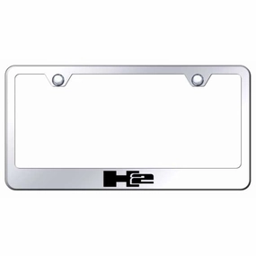 H2 Logo Stainless Steel Frame - Laser Etched Mirrored
