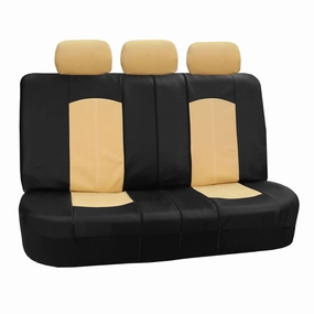 Highest Grade Faux Leather Seat Covers - Rear Beige