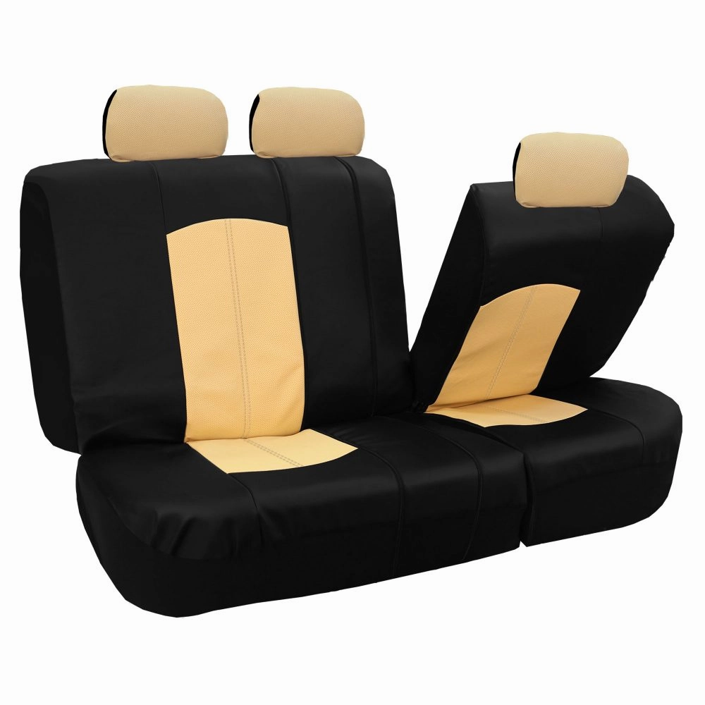 Highest Grade Faux Leather Seat Covers - Rear Beige