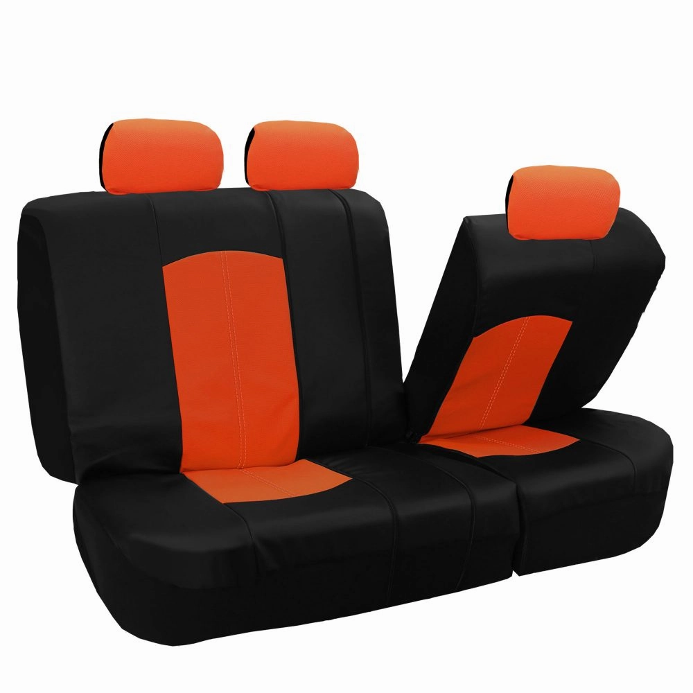 Highest Grade Faux Leather Seat Covers - Rear Orange