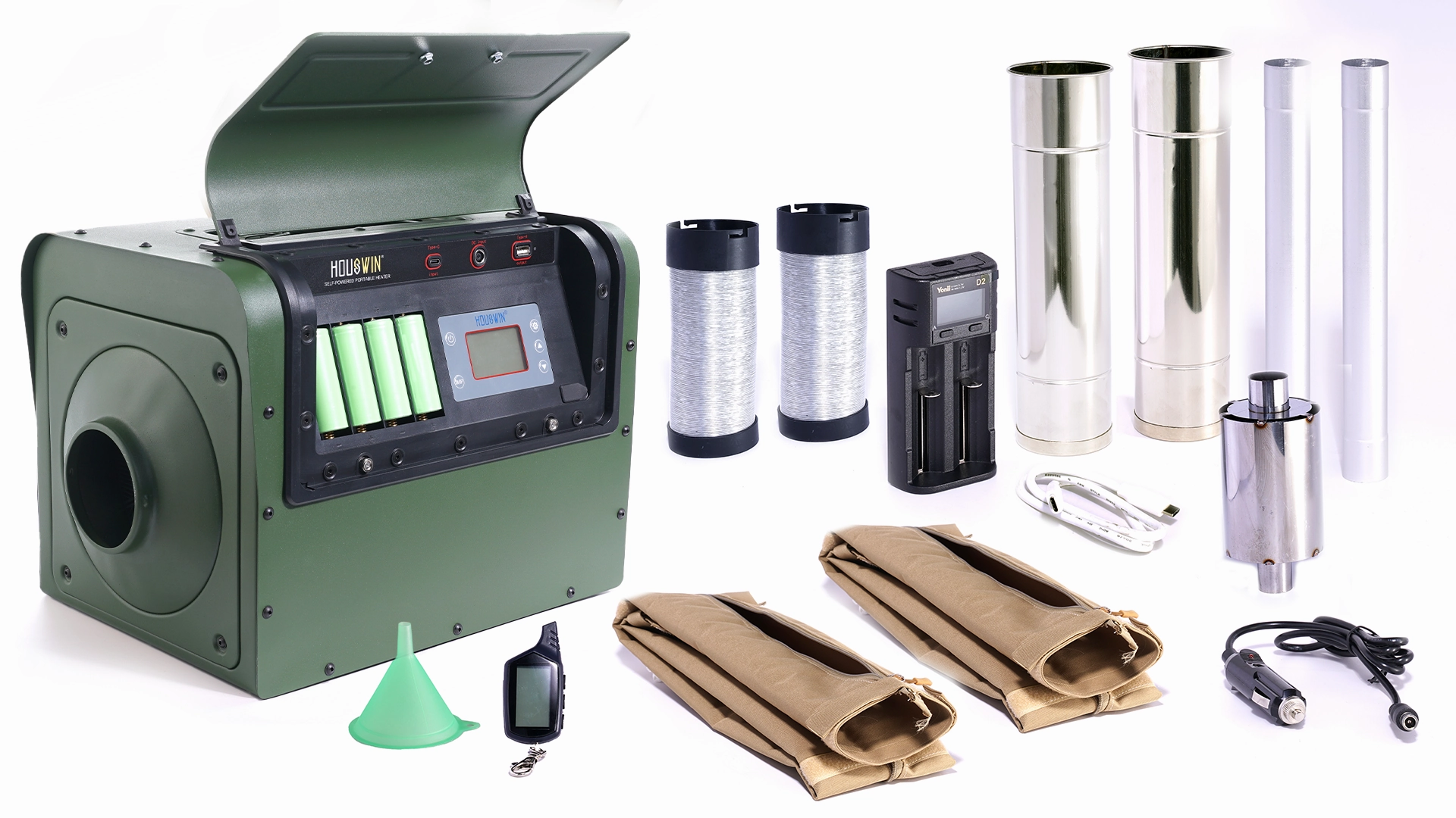 Houswin Self-generating Portable Heater Model S Powered by Diesel - Green Color