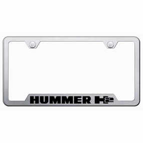 Hummer H2 Cut-Out Frame - Laser Etched Brushed