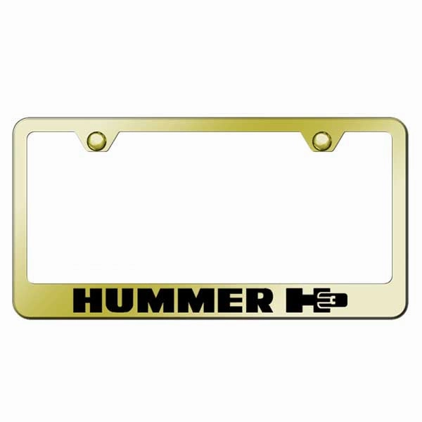 Hummer H3 Stainless Steel Frame - Laser Etched Gold