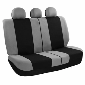 Light & Breezy Flat Cloth Seat Covers - Rear Gray / Black