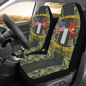 M.Corps O-2 First Lieutenant O2 1stLt M.Corps O2 Commissioned Officer Car Seat Covers (Set of 2)