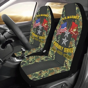 M.Corps O-8 Major General O8 MajGen M.Corps O8 General Officer Car Seat Covers (Set of 2)
