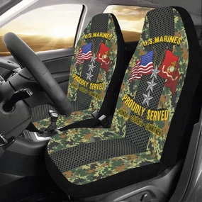 M.Corps O-9 Lieutenant General O9 LtGen M.Corps O9 General Officer Car Seat Covers (Set of 2)