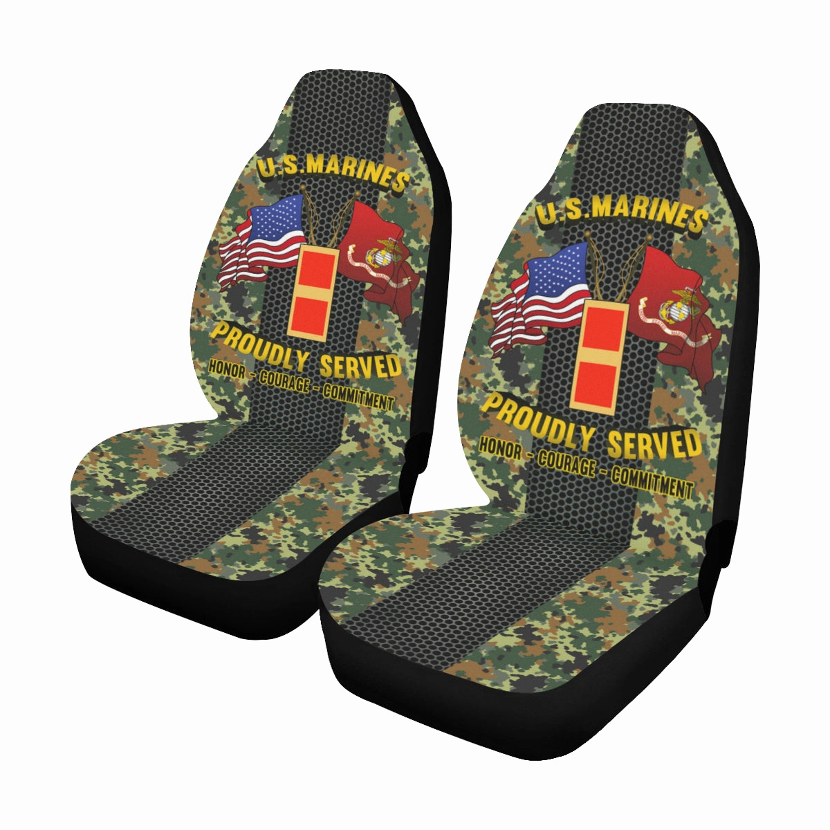 M.Corps W-1 Warrant Officer 1 WO1 M.Corps WO1 Warrant Officer Car Seat Covers (Set of 2)