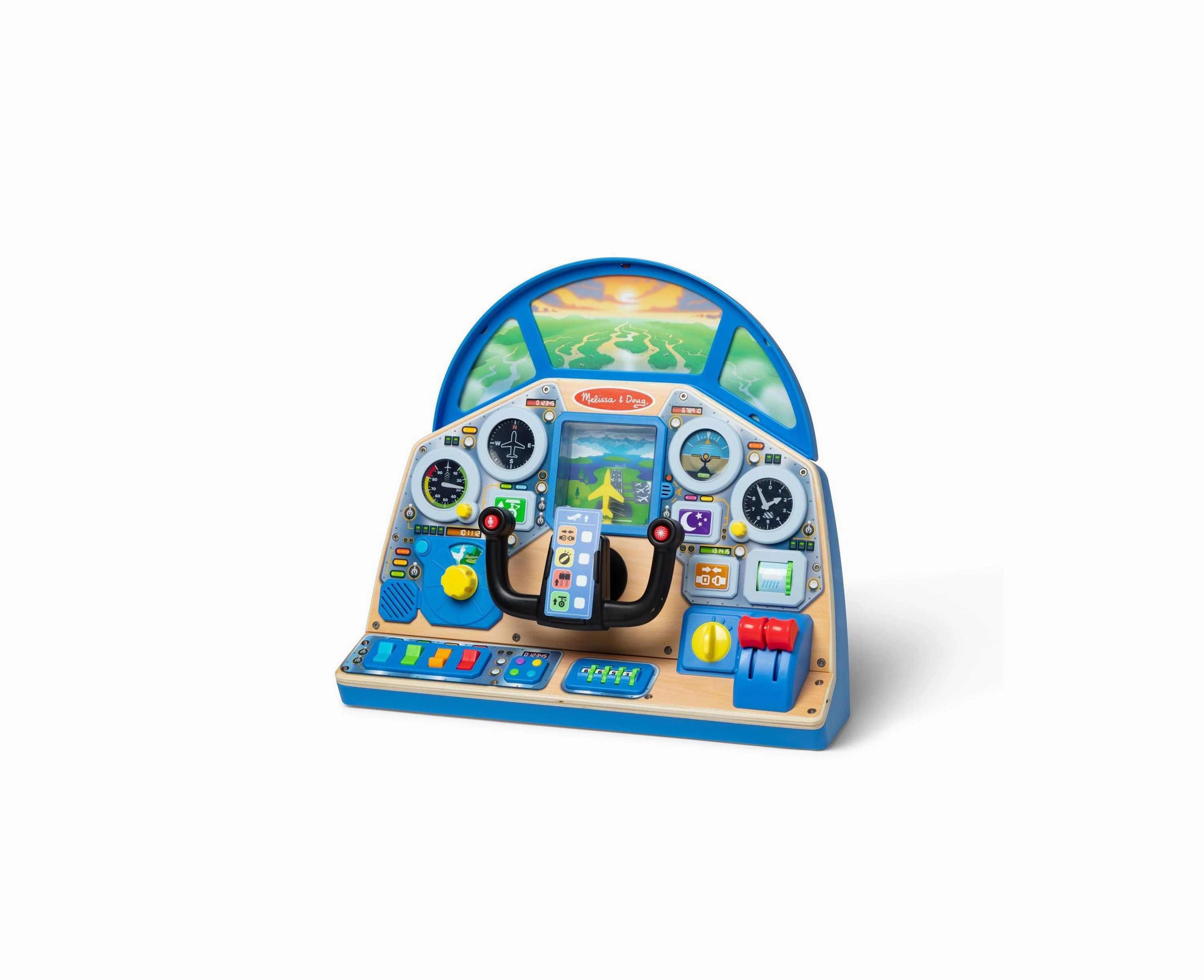 Melissa & Doug Jet Pilot Interactive Dashboard - Wooden Playset