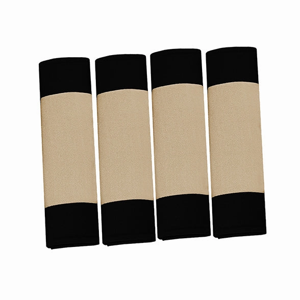 Modernistic Steering Wheel Cover and Seat Belt Pads Beige