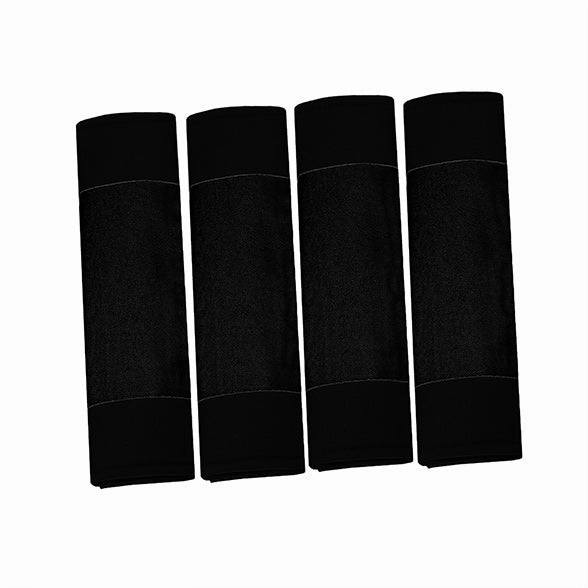 Modernistic Steering Wheel Cover and Seat Belt Pads Black