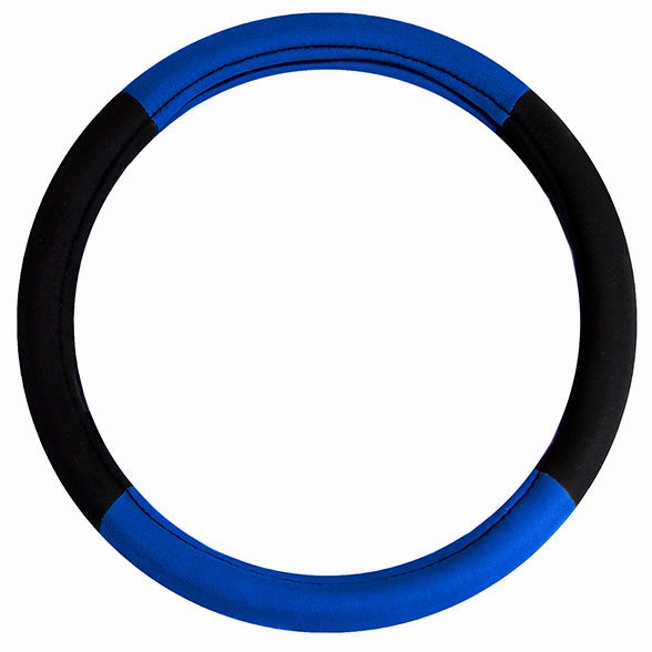 Modernistic Steering Wheel Cover and Seat Belt Pads Blue