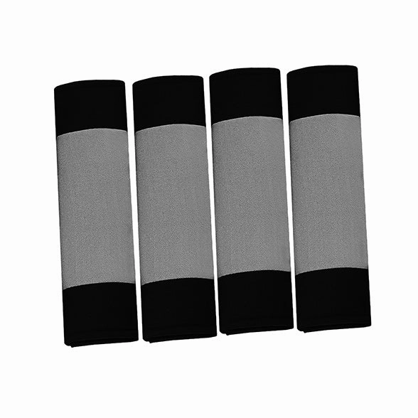 Modernistic Steering Wheel Cover and Seat Belt Pads Gray
