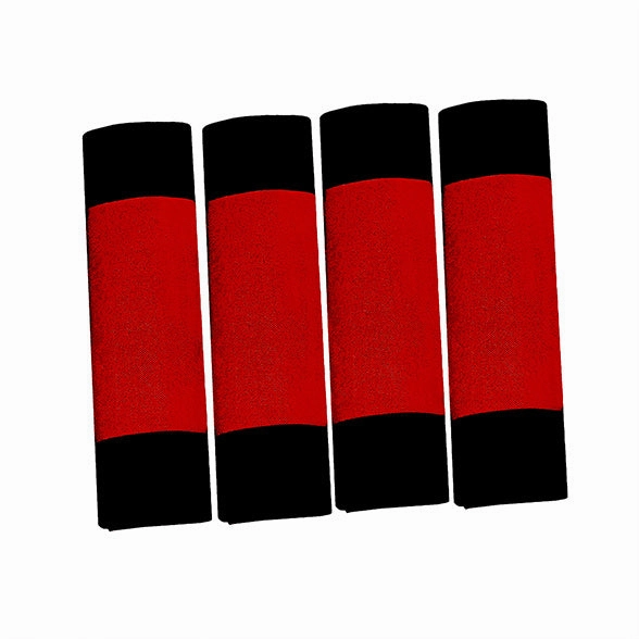 Modernistic Steering Wheel Cover and Seat Belt Pads Red