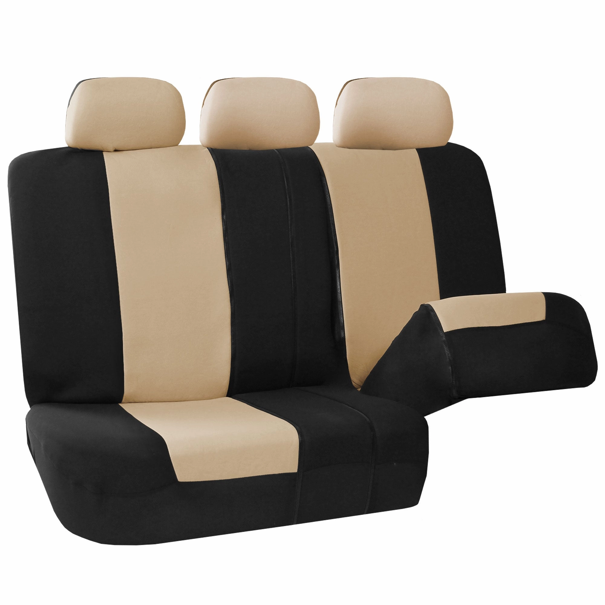 Multifunctional Flat Cloth Seat Covers - Rear Beige