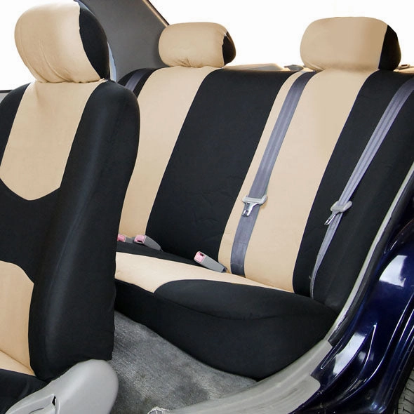 Multifunctional Flat Cloth Seat Covers - Rear Beige