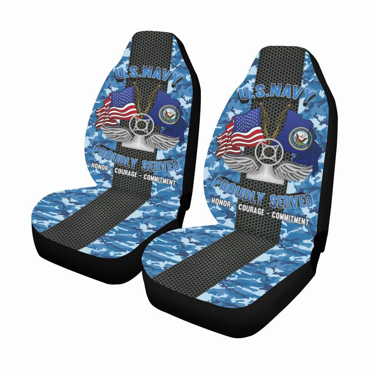 Navy Air Traffic Controller Navy AC Car Seat Covers (Set of 2)