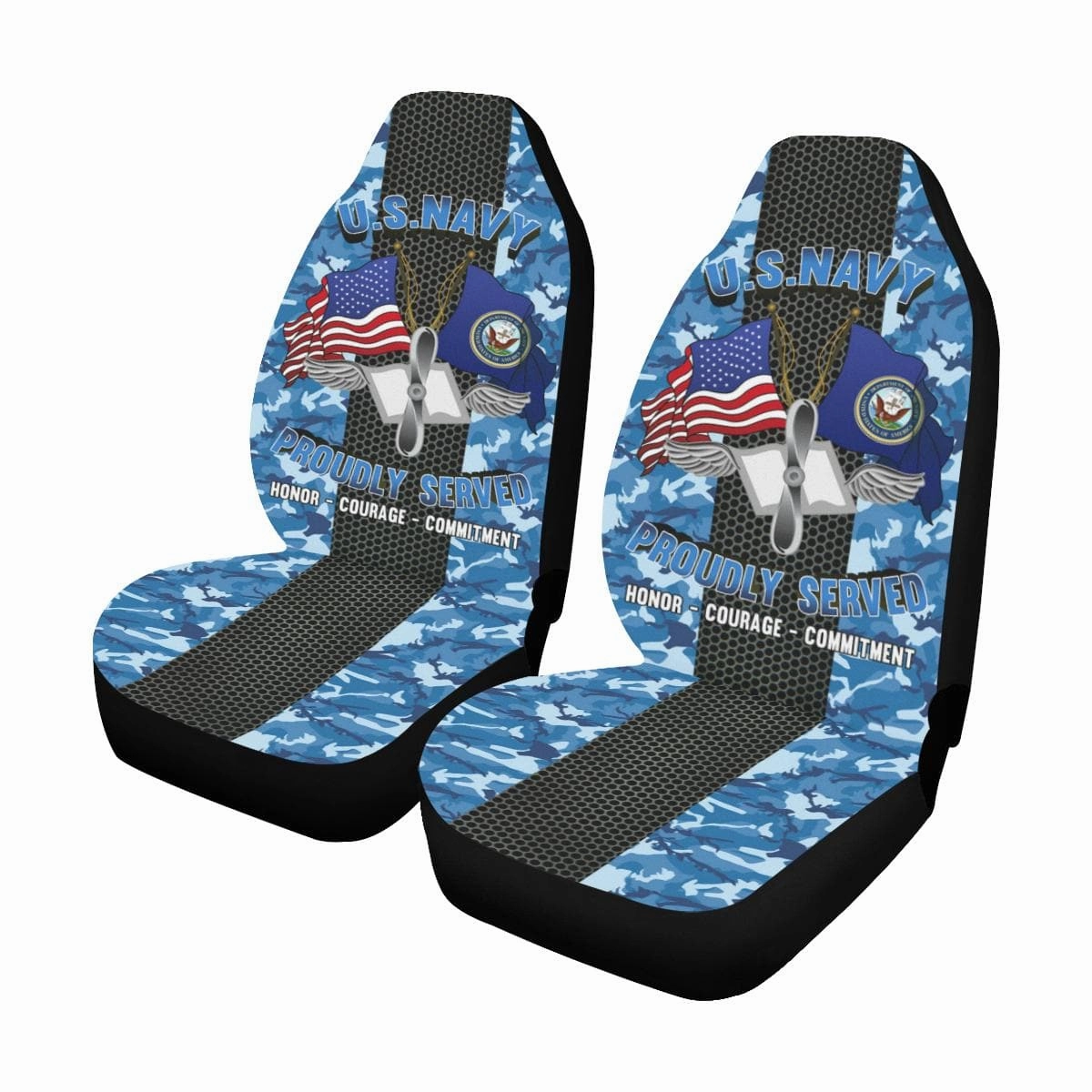 Navy Aviation Maintenance Administrationman Navy AZ Car Seat Covers (Set of 2)