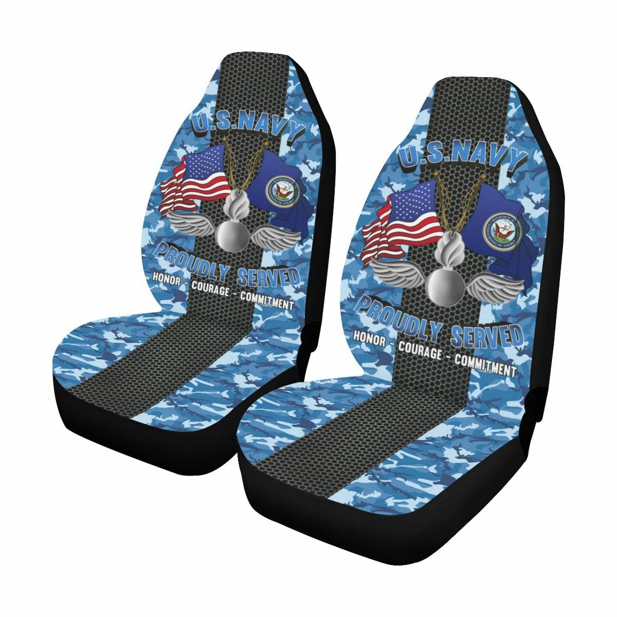 Navy Aviation Ordnanceman Navy AO Car Seat Covers (Set of 2)