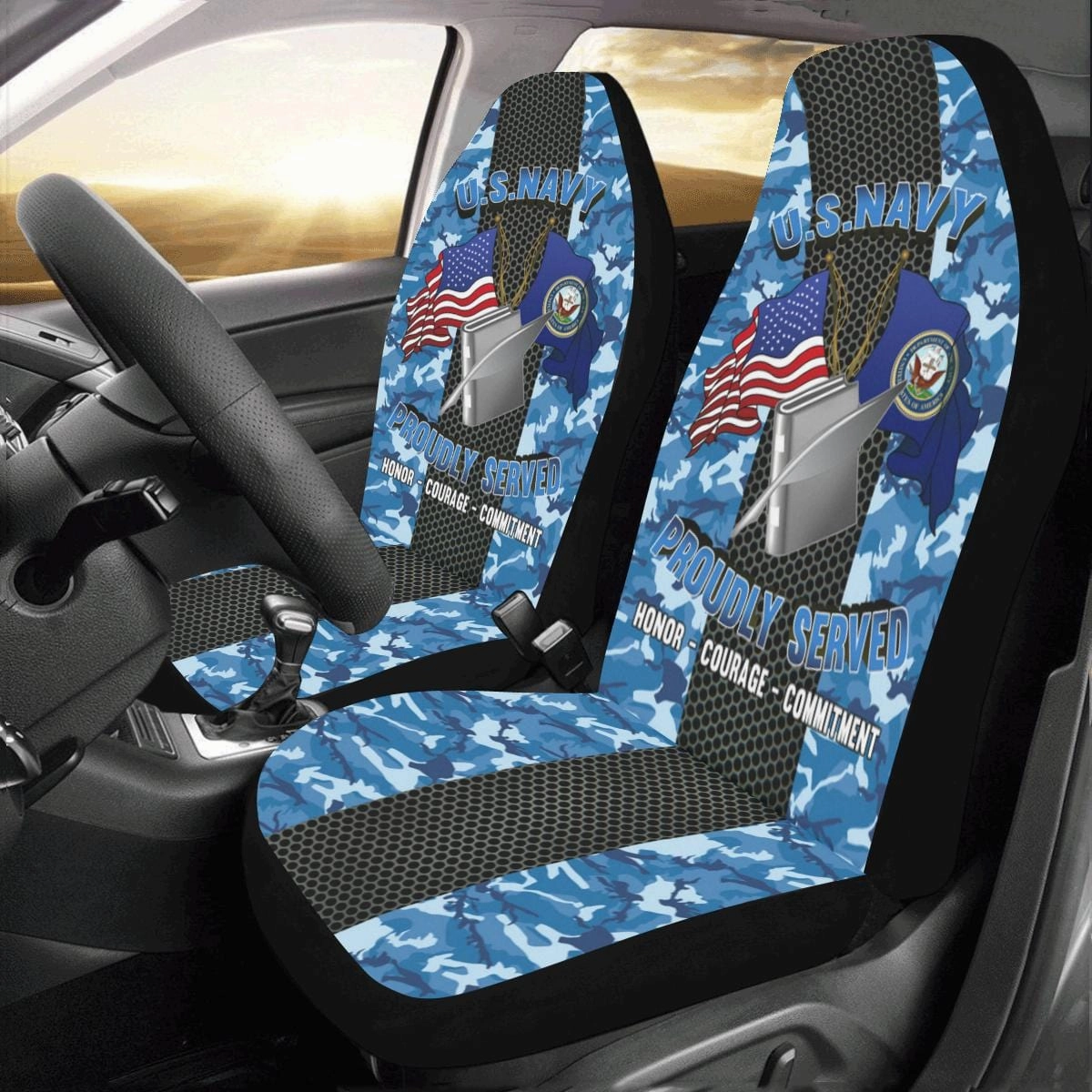 Navy Personnel Specialist Navy PS Car Seat Covers (Set of 2)
