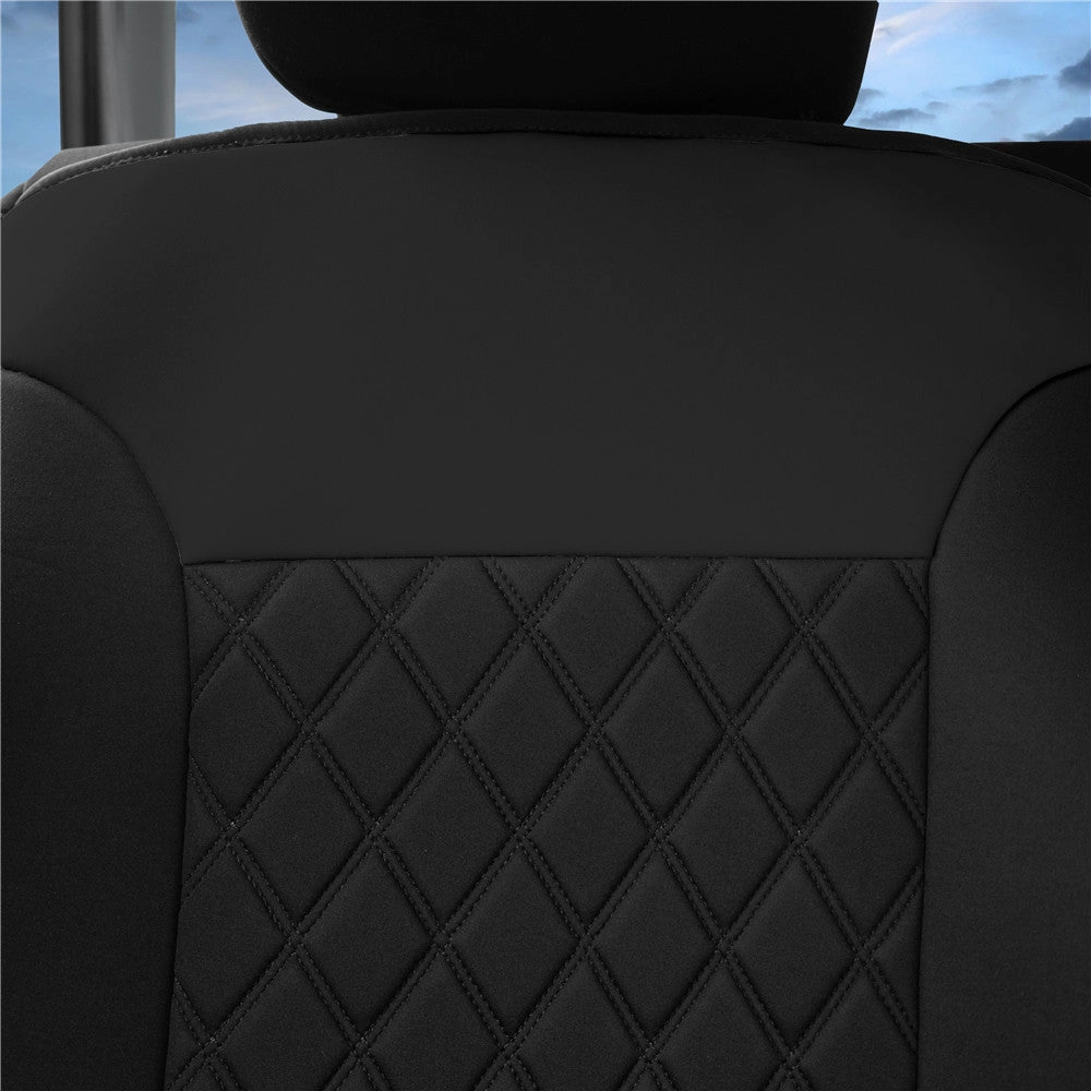 Neosupreme Deluxe Quality Car Seat Cushions - Front Set Black