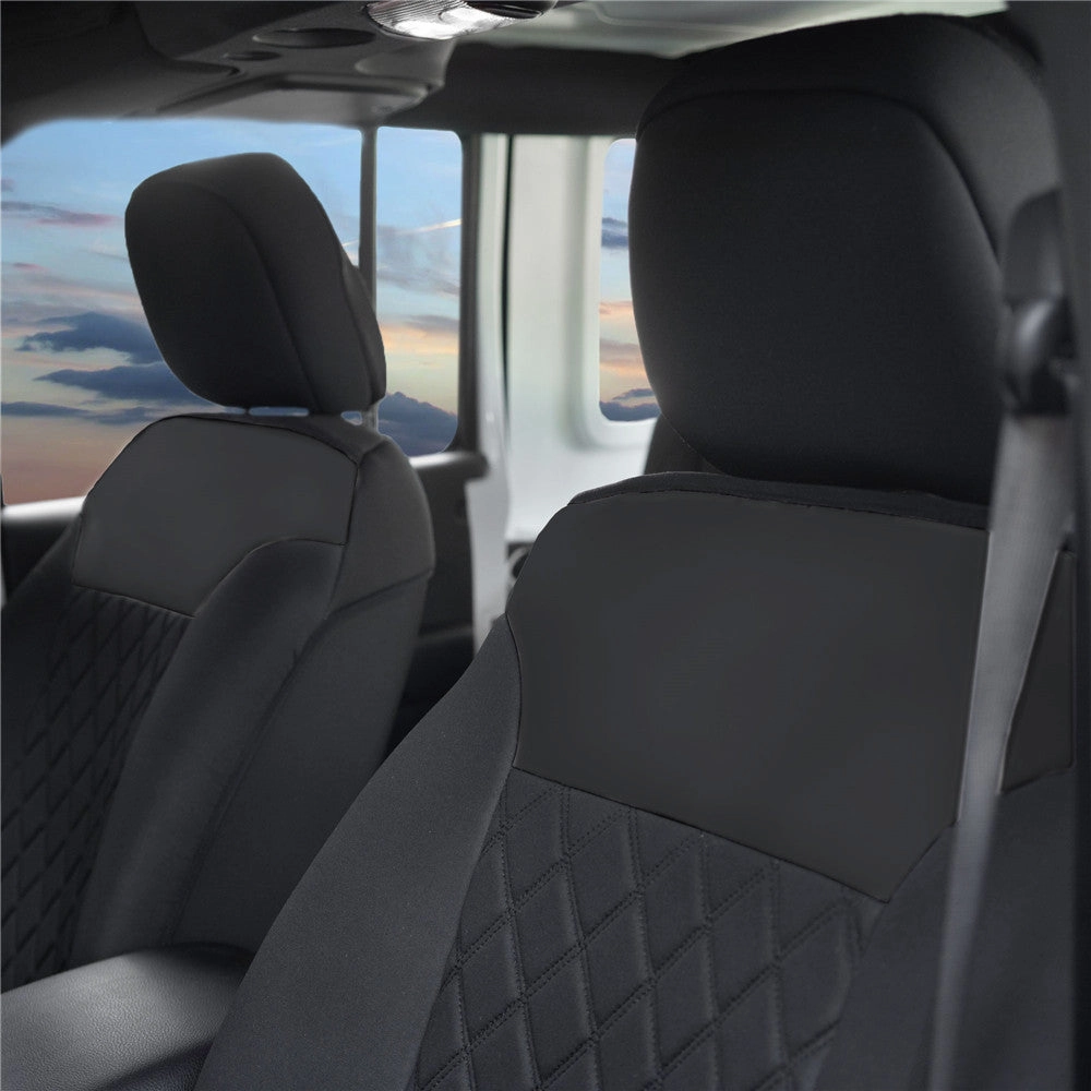 Neosupreme Deluxe Quality Car Seat Cushions - Front Set Black