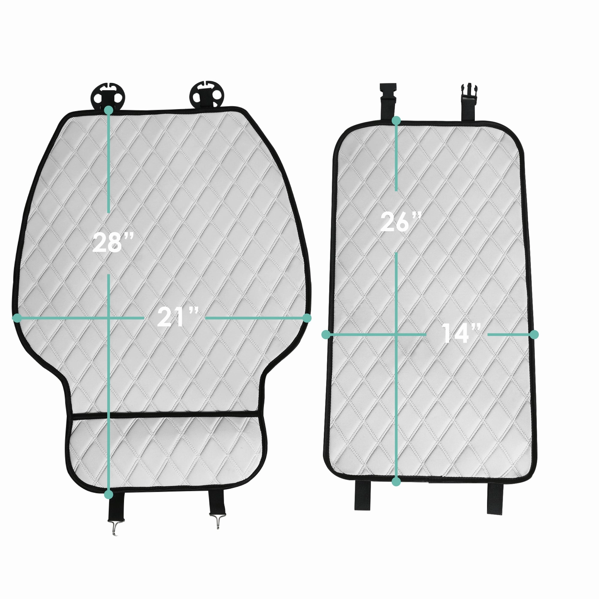 NeoSupreme Seat Protectors - Front Set - 1pc Solid White