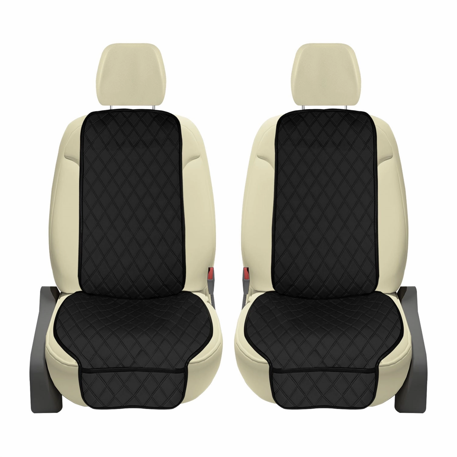NeoSupreme Seat Protectors - Front Set - 2pc Solid Black