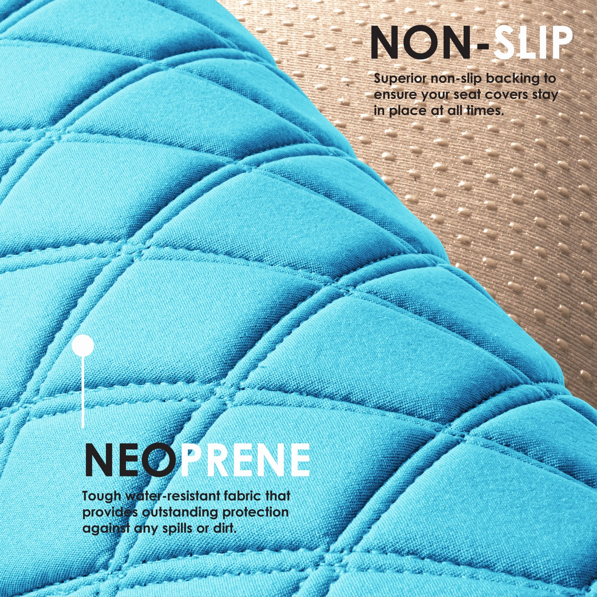 Neosupreme Seat Protectors - Rear Set Aqua