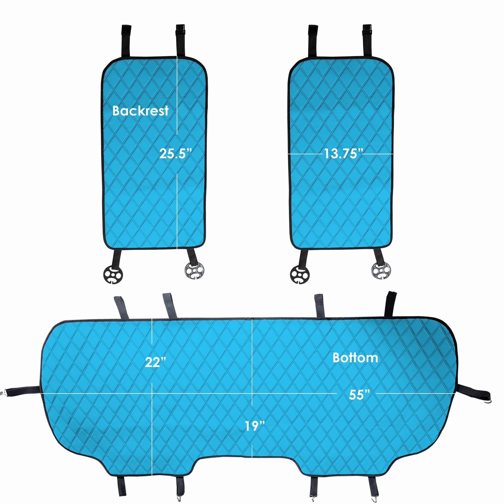 Neosupreme Seat Protectors - Rear Set Aqua