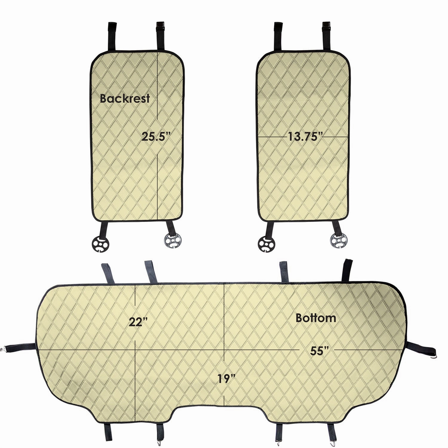 Neosupreme Seat Protectors - Rear Set Beige