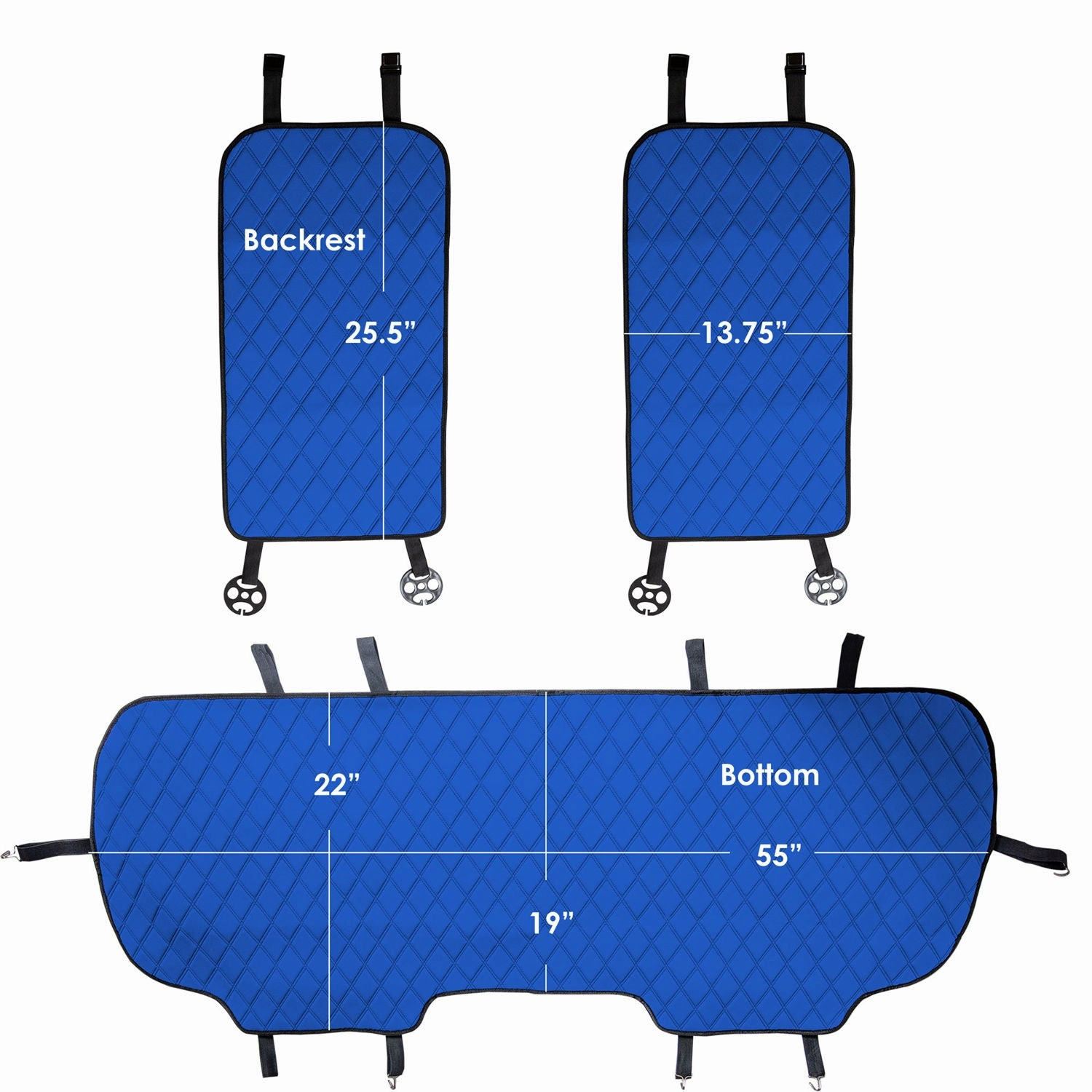 Neosupreme Seat Protectors - Rear Set Blue