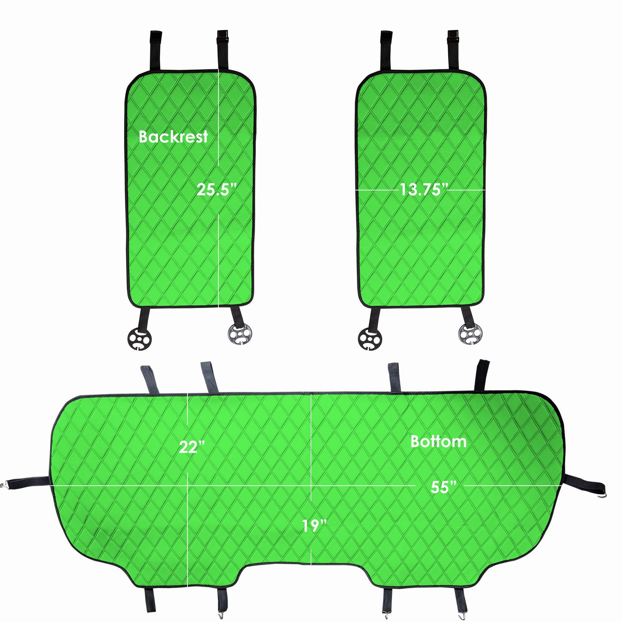 Neosupreme Seat Protectors - Rear Set Green