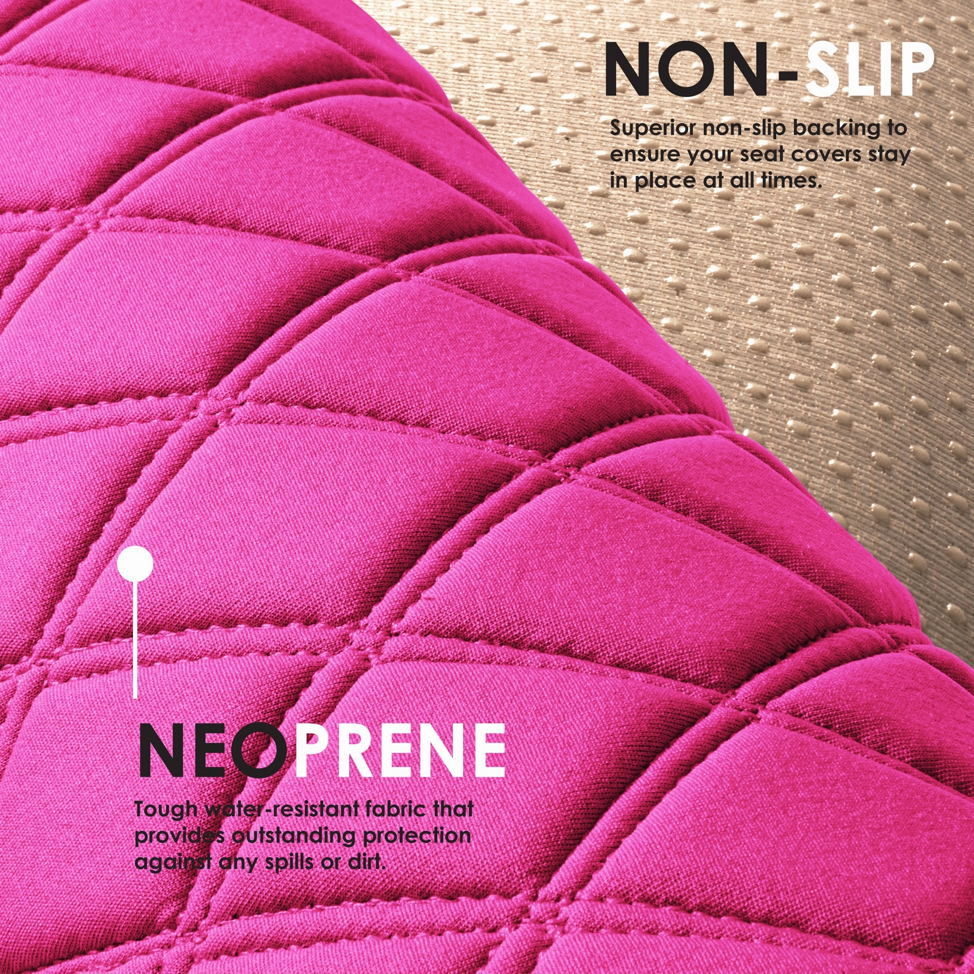 Neosupreme Seat Protectors - Rear Set Pink