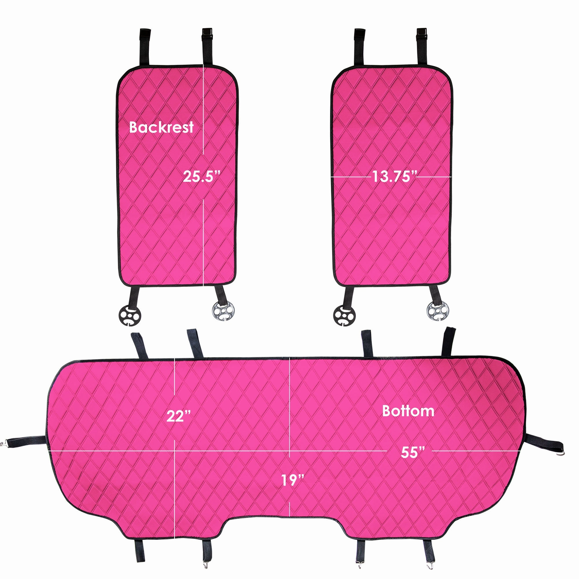 Neosupreme Seat Protectors - Rear Set Pink