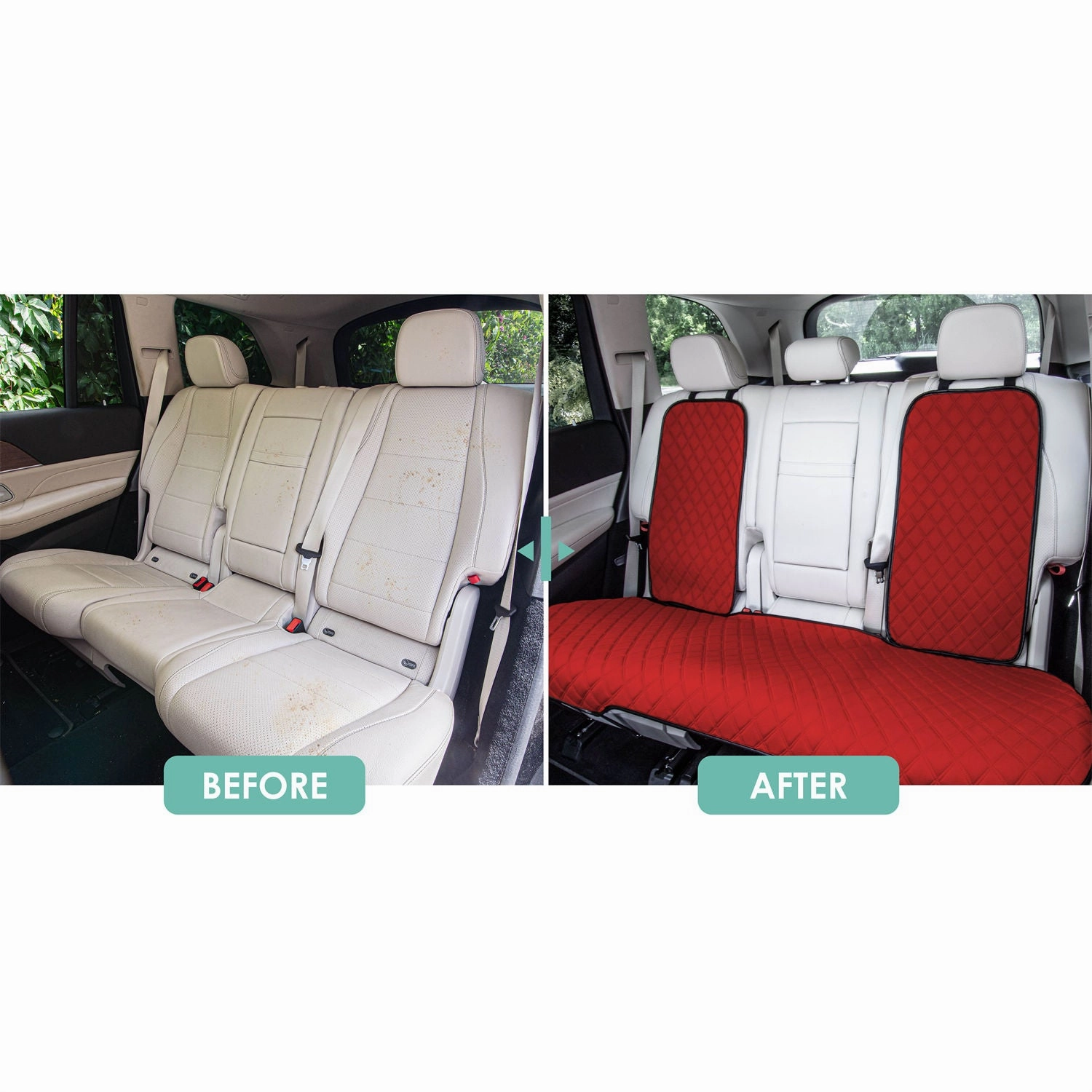 Neosupreme Seat Protectors - Rear Set Red