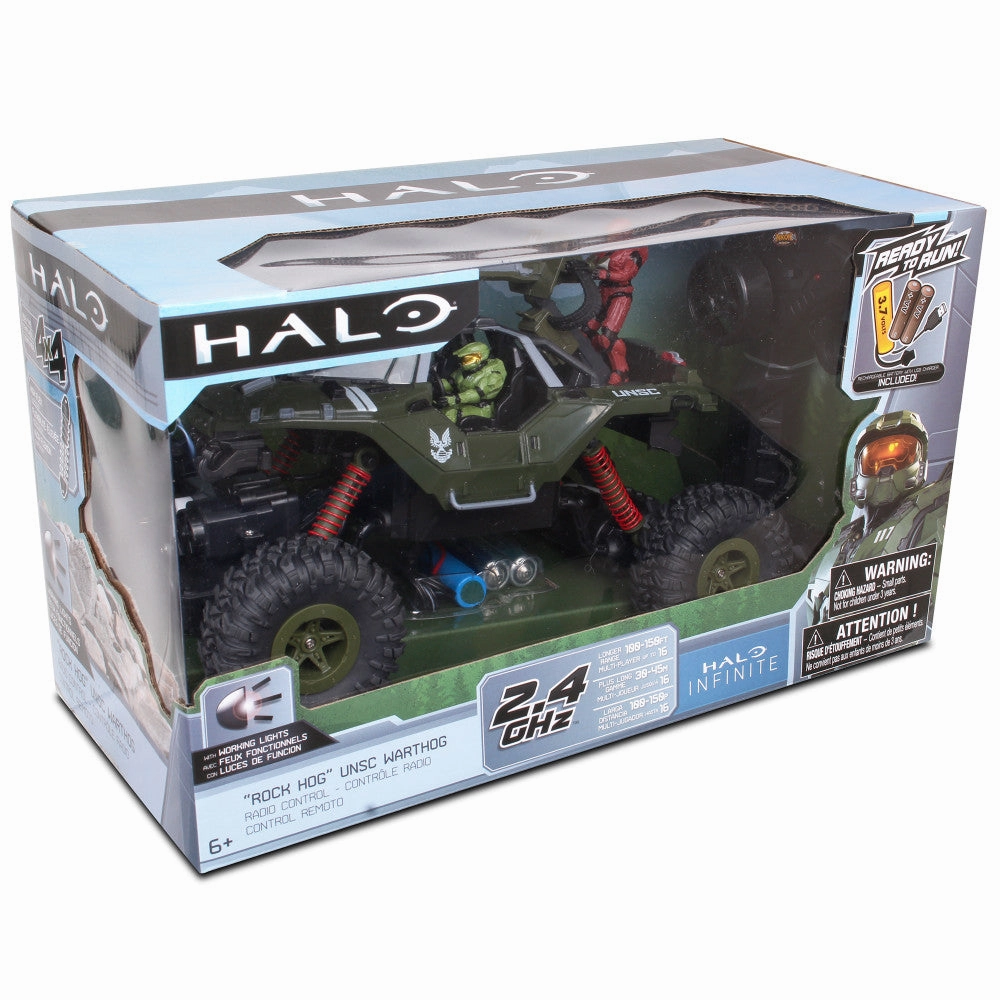 NKOK HALO Infinite RC UNSC Warthog 'Rock Hog' - Master Chief & Spartan - 2.4 GHz Remote Control Vehicle