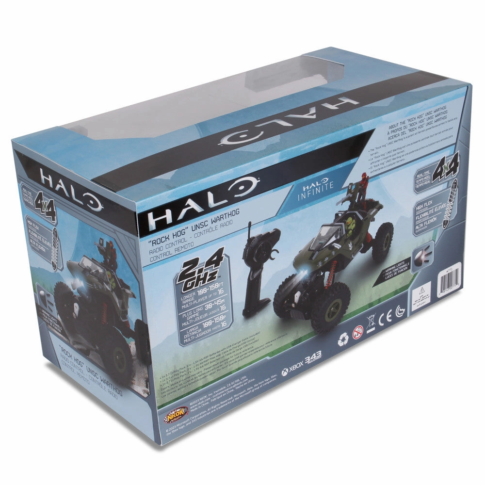 NKOK HALO Infinite RC UNSC Warthog 'Rock Hog' - Master Chief & Spartan - 2.4 GHz Remote Control Vehicle