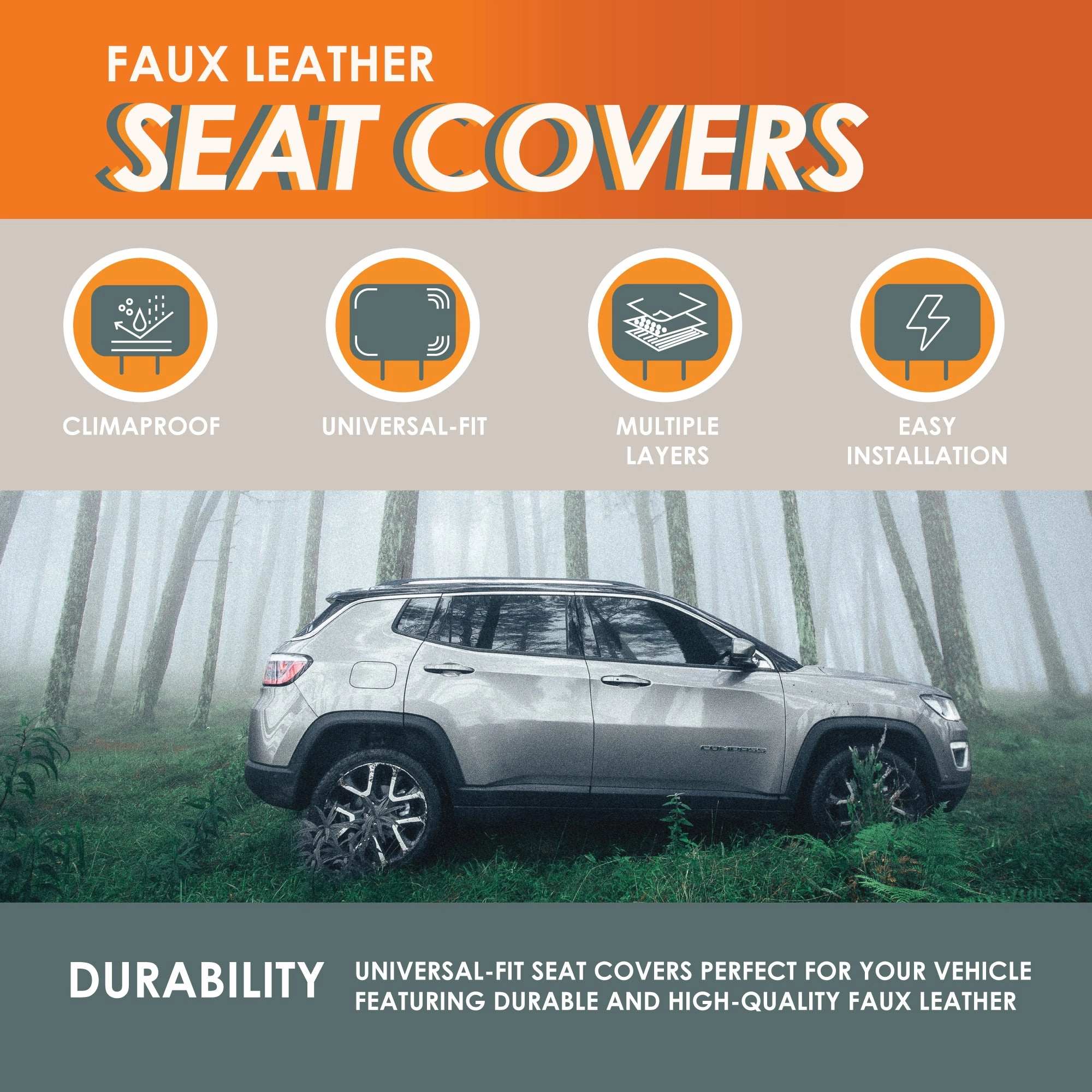 Premier Leatherette Seat Covers - Full Set - Pink