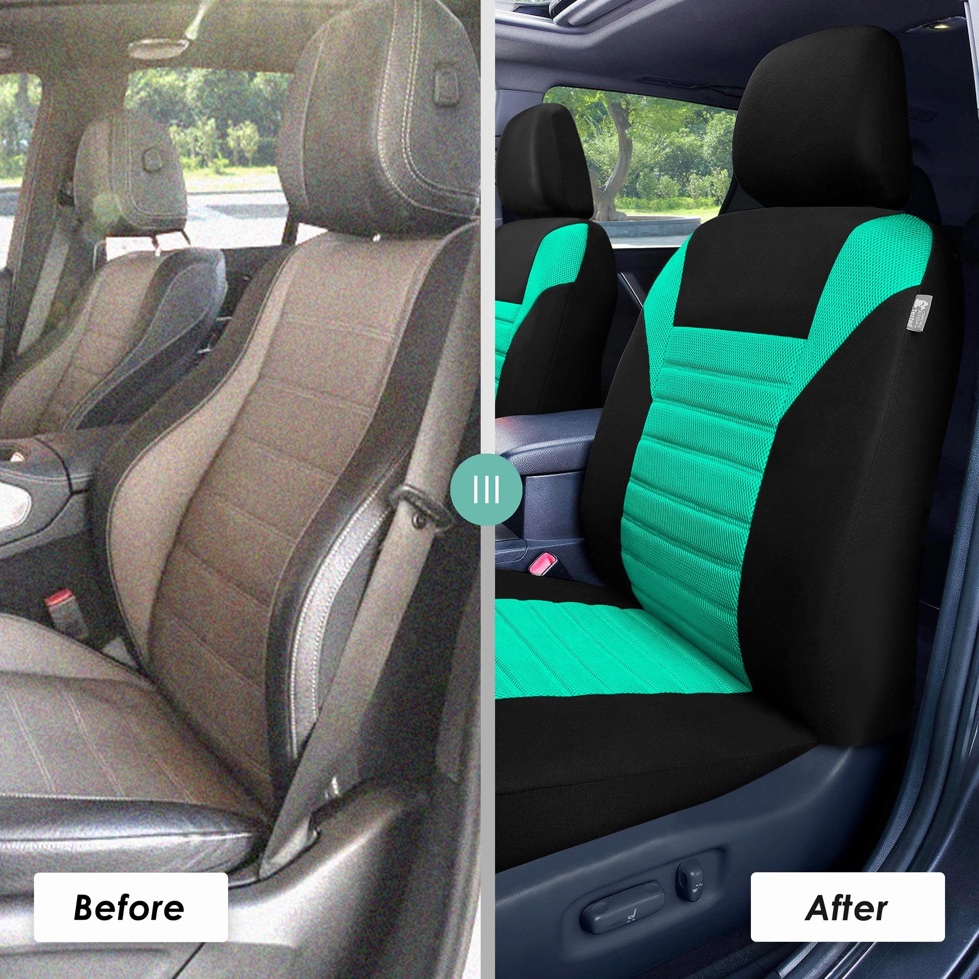 Premium 3D Air Mesh Seat Covers - Front Set Mint
