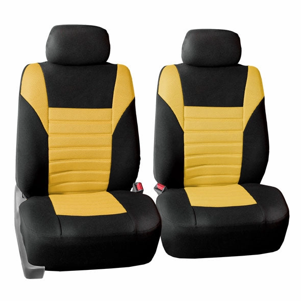 Premium 3D Air Mesh Seat Covers - Front Set Yellow