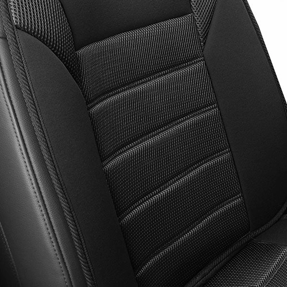 Premium Car Seat Cushions - Front Set Black