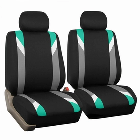 Premium Modernistic Flat Cloth Seat Covers - Front Set Mint