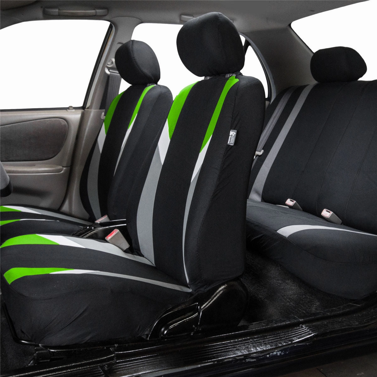 Premium Modernistic Seat Covers - Full Set Green